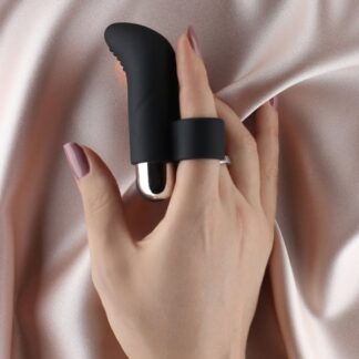 Brook Silicone Finger Massager - Black