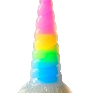 Creature Cocks - Uni-Glow Glow-in-the-Dark Rainbow Silicone Dildo