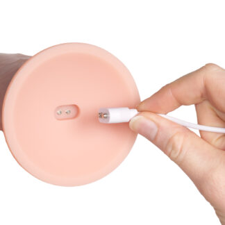 King Penis Elite Dual Density Remote-controlled Vibrating Dildo 9.8 inches - Nude