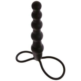 Malesation Exciter Cock Ring and Anal stimulator - Black