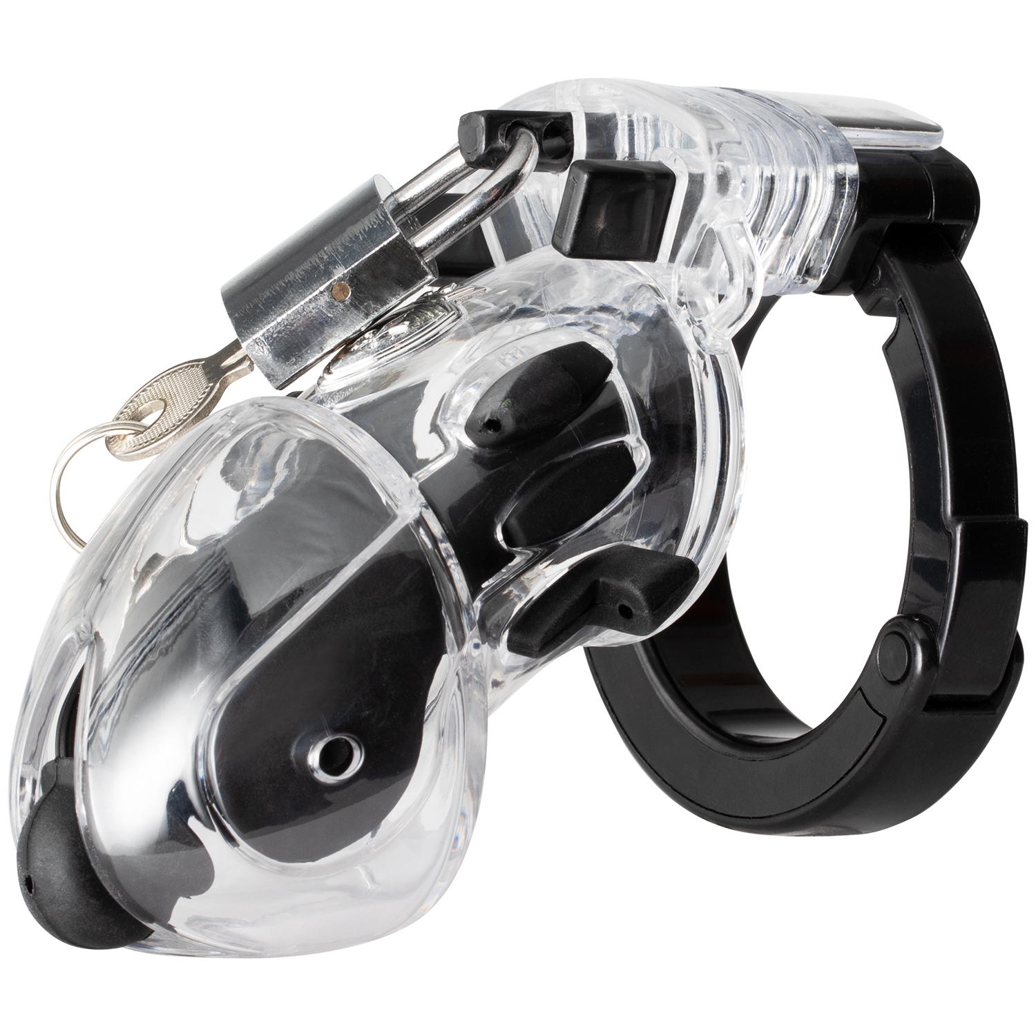 Mystim Pubic Enemy No. 2 Electro Chastity Device - Clear