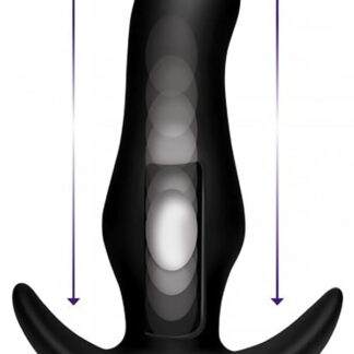 Thump It Curved Silicone Buttplug - Black