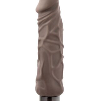 X5 Plus - Hard On Vibrating 9" Dildo - Chocolate