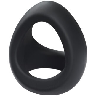 Love To Love Flux Ring Silicone Double Penis Ring - Black