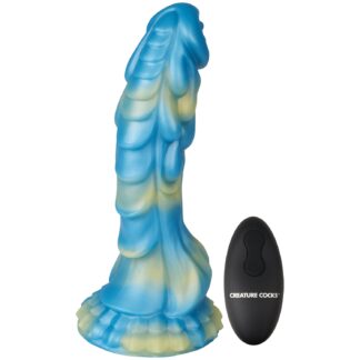 Creature Penises Sea Stallion Vibrating Dildo - Blue