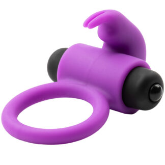 baseks Funny Bunny 10 Functions Penis Ring - Purple