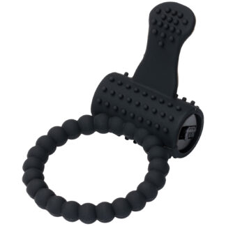 baseks Vibrating Couple's Penis Ring - Black