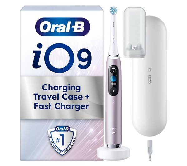 ORAL-B iO 9 Electric Toothbrush & Charging Travel Case - Rose Quartz