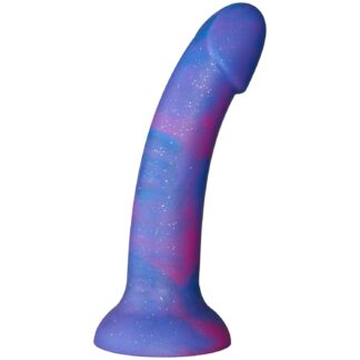 baseks Galaxy Silicone Dildo 18 cm - Blue