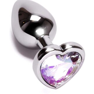 Ann Summers Small Heart Metal Butt Plug Silver