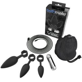 Bathmate Vibrating Anal Training Plug Set - Black
