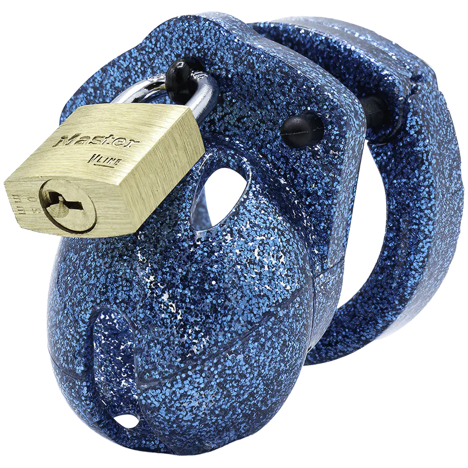 CB-X Mini-Me Glitter Chastity Penis Cage Kit - Blue