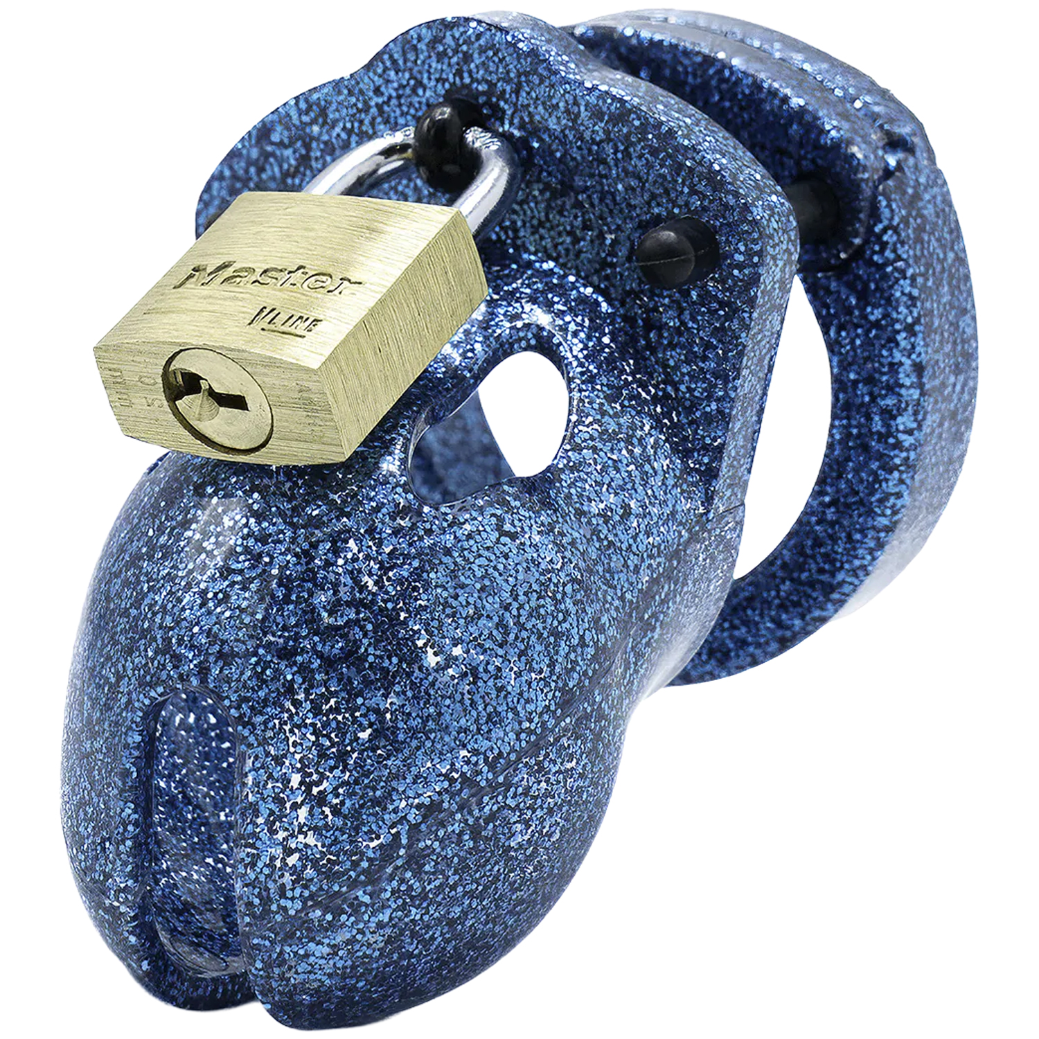 CB-X Mr. Stubb Glitter Chastity Penis Cage Kit 4,45 cm - Blue