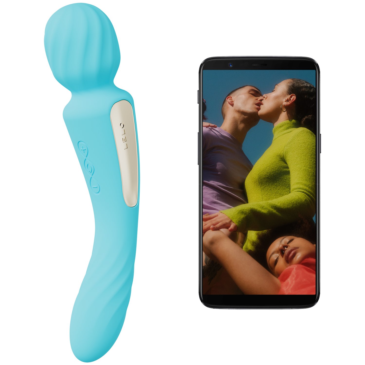 LELO Switch Double-Sided Wand Vibrator - Blue