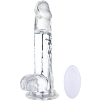 Loving Joy Remote-Controlled Vibrating Dildo - Clear