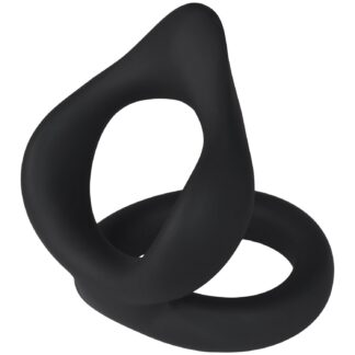 MR.MEMBR Stamina Double Penis Ring - Black