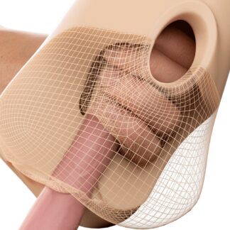PDX Plus Double Pounder Vibrating Squeeze Stroker - Nude