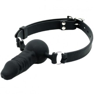 Rimba Silicone Gag with Dildo - Black