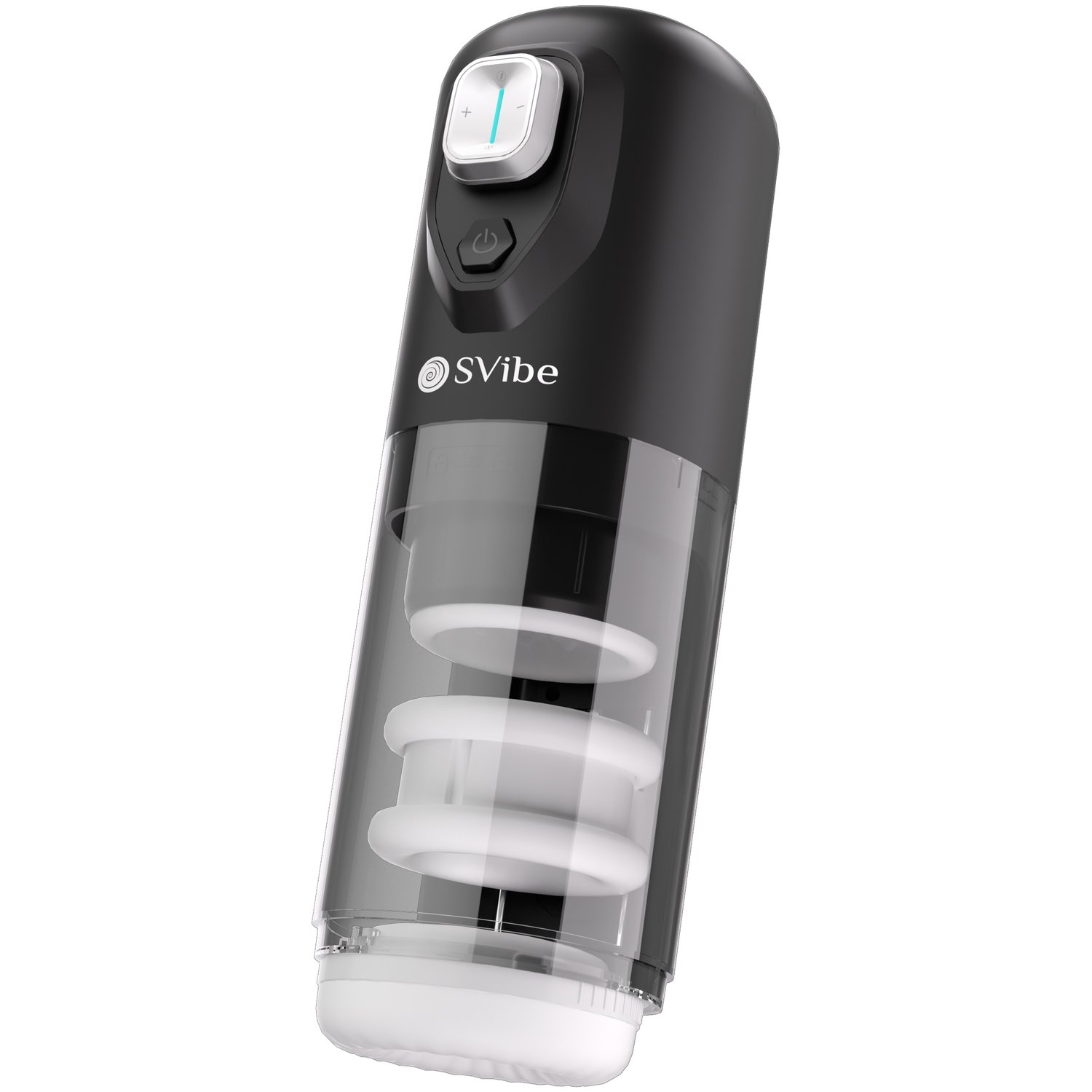 SVibe Ikon Spark Rotating & Thrusting Masturbator - Black