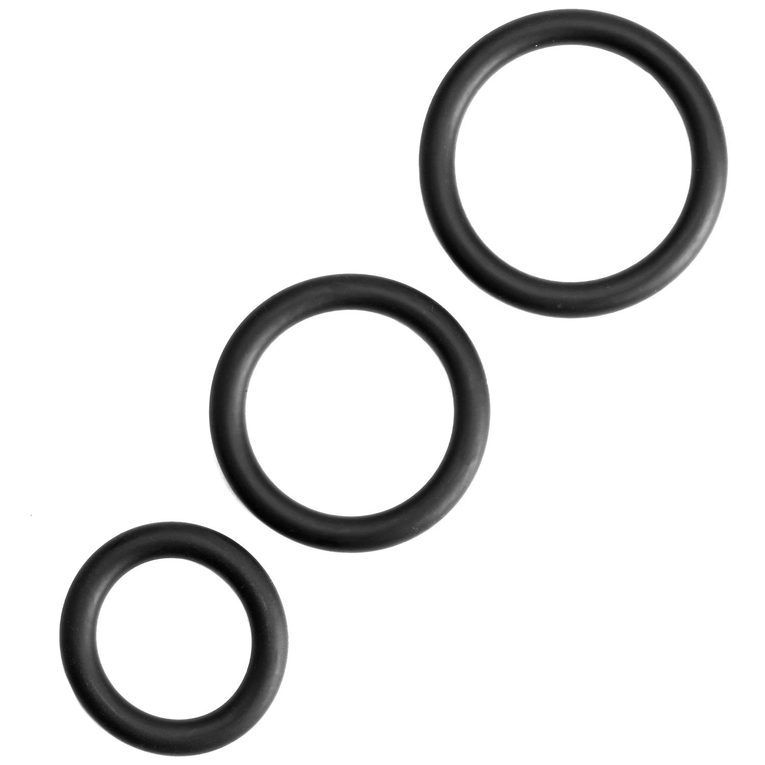 Sinful Triple Thrill Penis Ring Set 3 pcs - Black