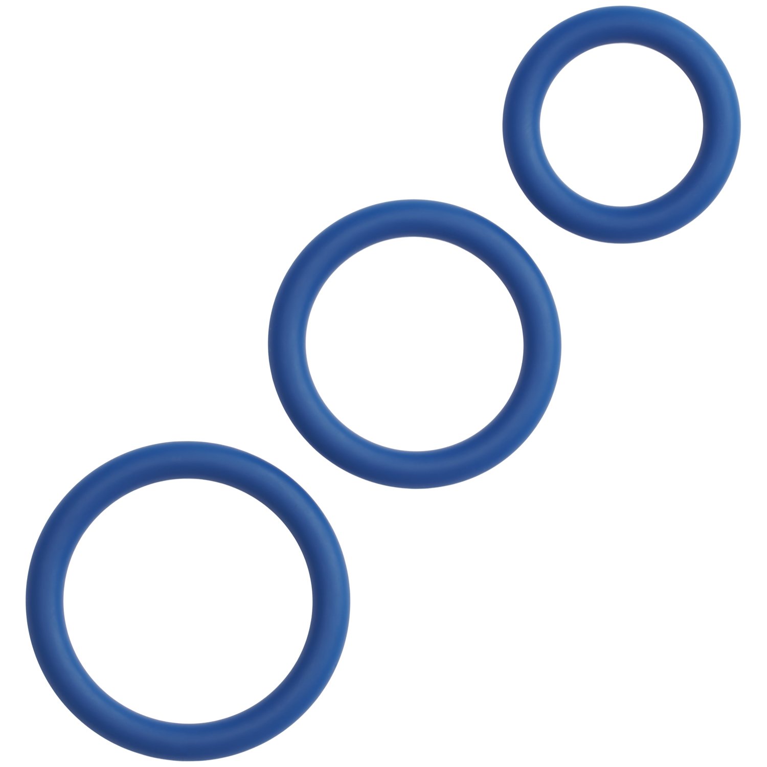 Sinful Triple Thrill Penis Ring Set 3 pcs - Blue