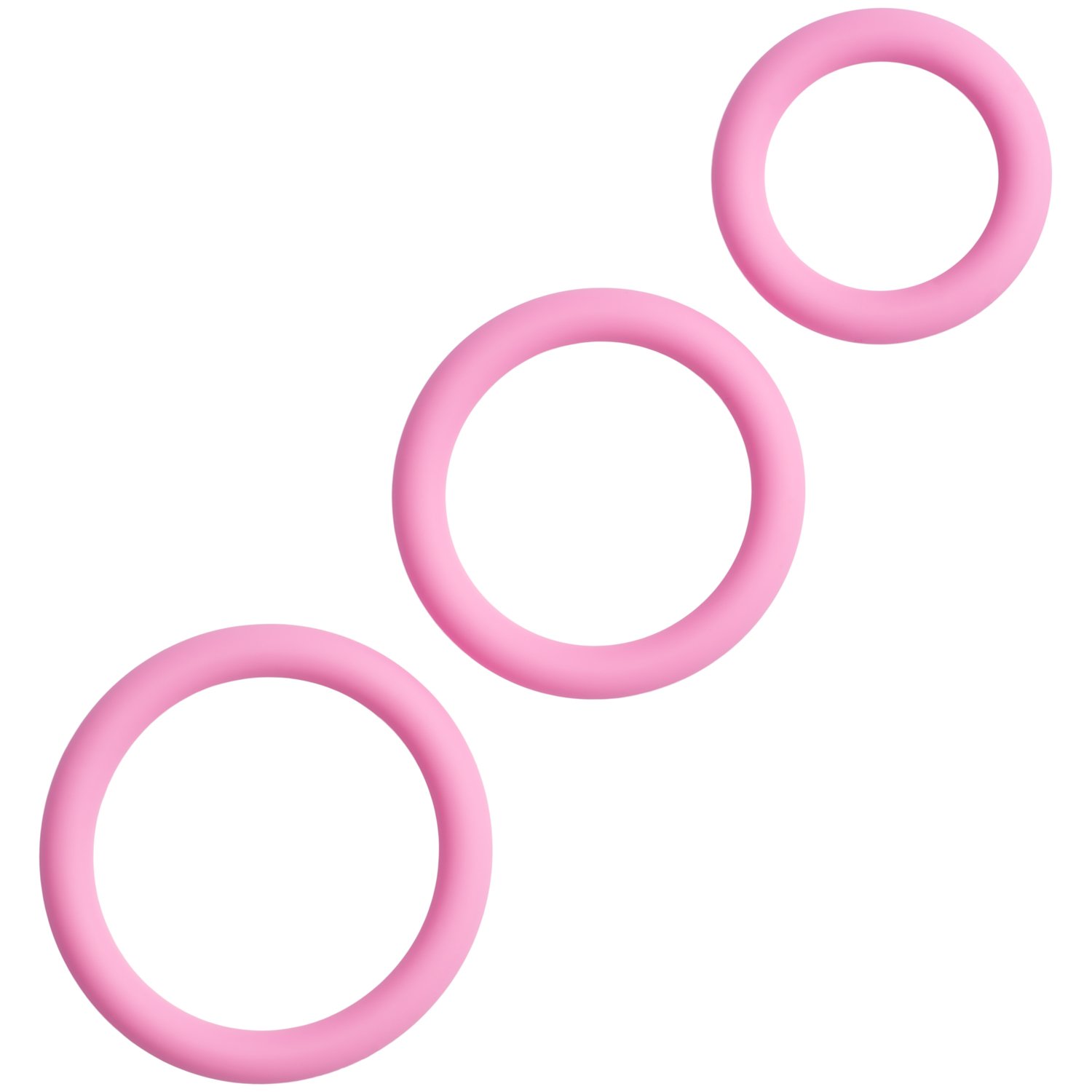Sinful Triple Thrill Penis Ring Set 3 pcs - Pink