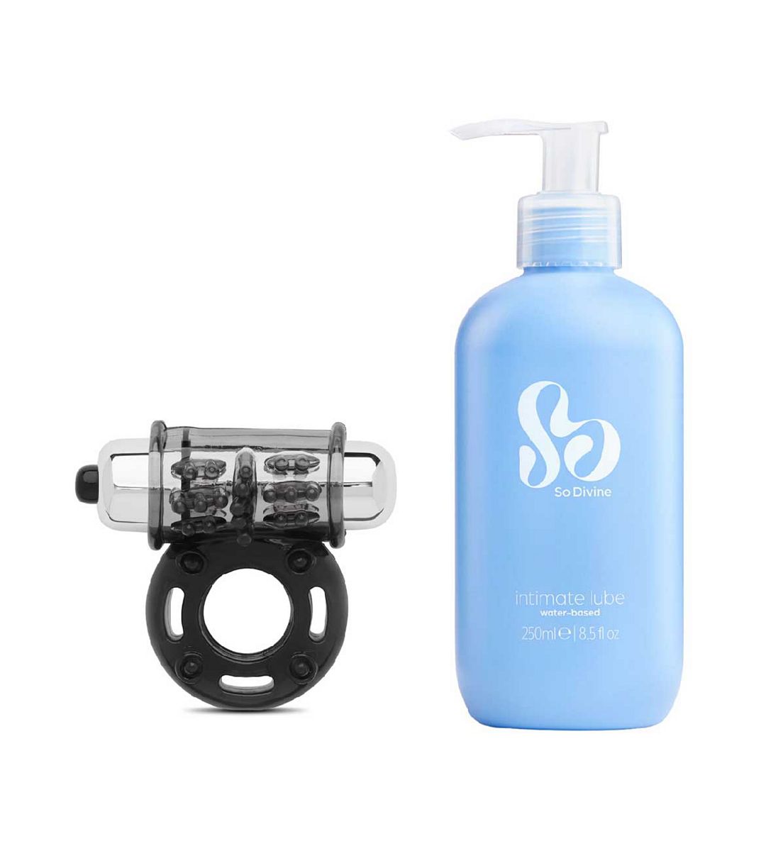 So Divine Thriller Bundle: Ring &250 Ml Water-Based Lubricant, 250ml